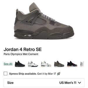 Jordan Retro SE in Charcoal Black